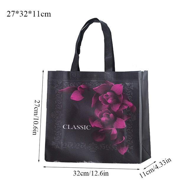 Women reusable shopping bag Large Capacity Non-woven portable tote bag shopper bag Travel Storage Bags Durable Female eco bag