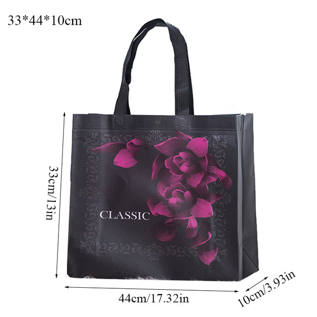 Women reusable shopping bag Large Capacity Non-woven portable tote bag shopper bag Travel Storage Bags Durable Female eco bag