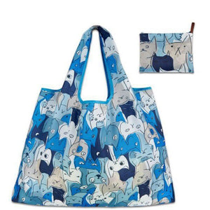 Reusable Foldable Shopping Bag Eco Floral Tote Handbag  Convenient Storage Bags Large Capacity Portable Shoulder Bags